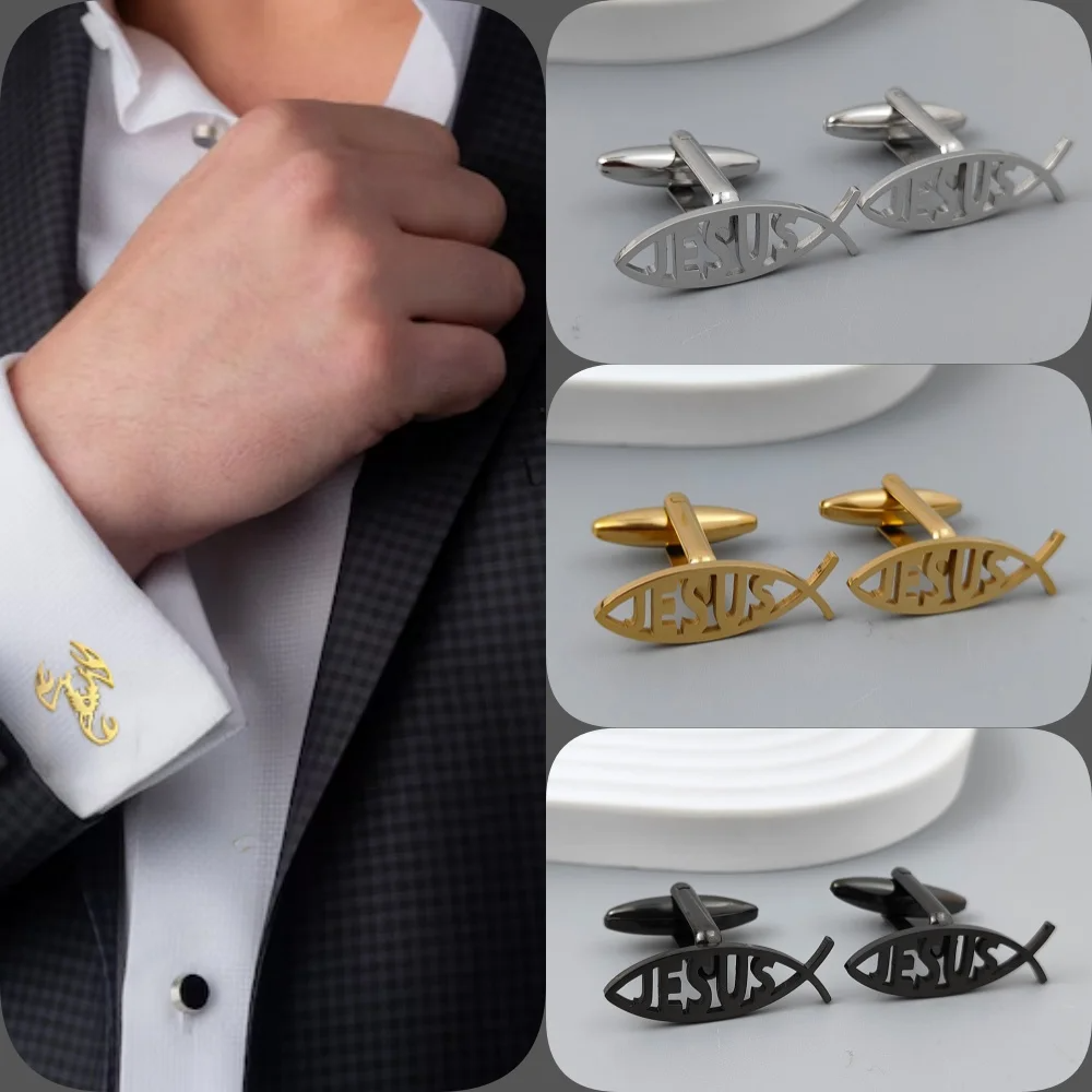 Jesus Fish Cufflinks