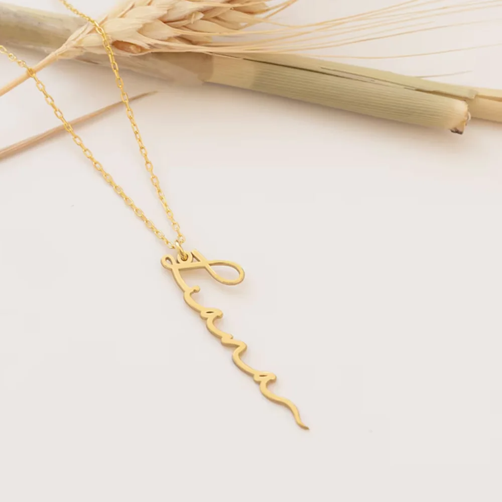Custom Vertical Name Necklace