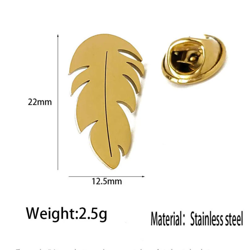 Feather Brooch Pin