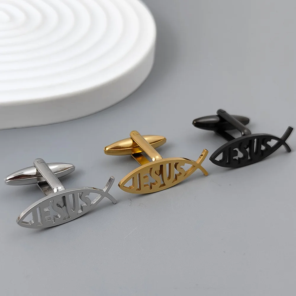 Jesus Fish Cufflinks