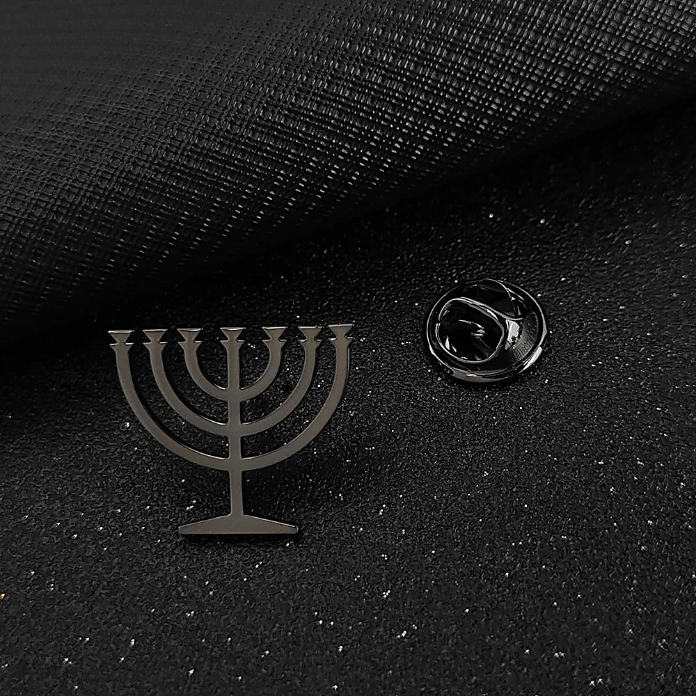 Jewish Menorah Brooch