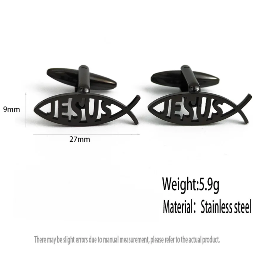 Jesus Fish Cufflinks