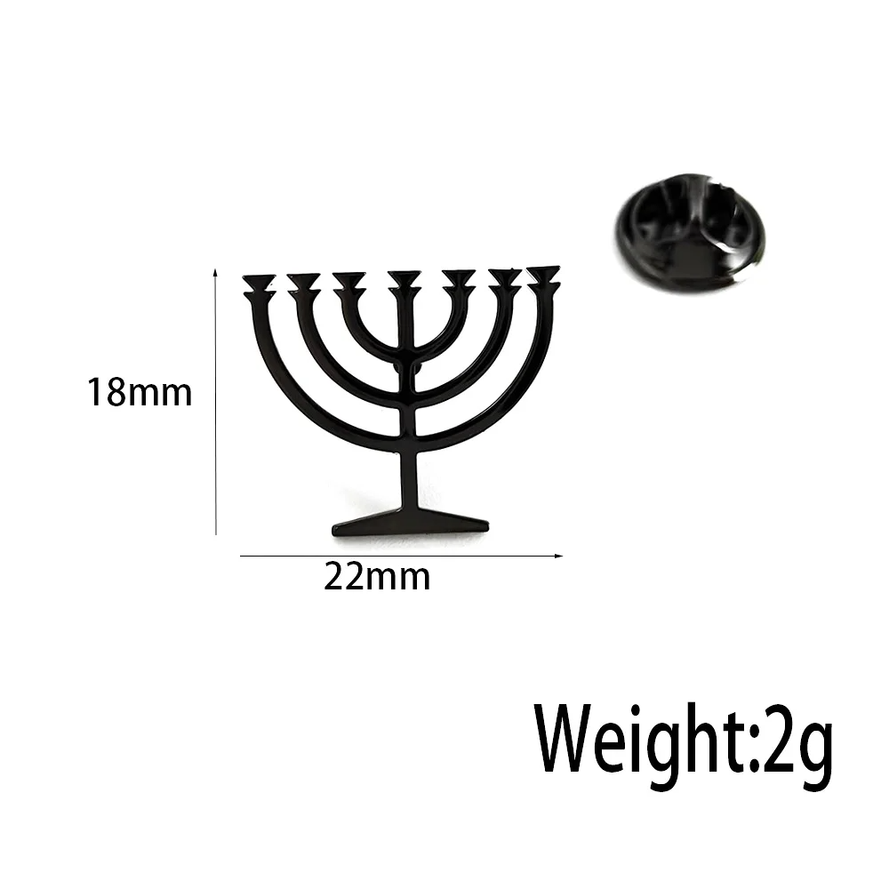 Jewish Menorah Brooch