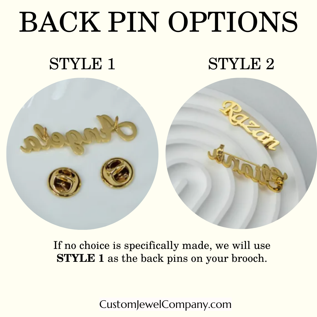 Personalized Number Brooch