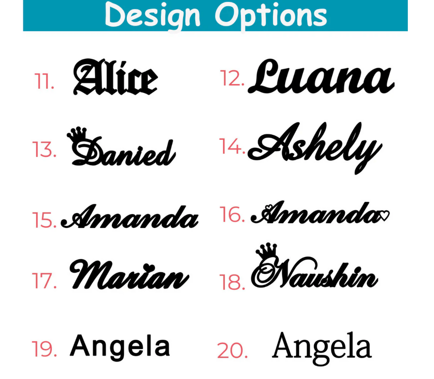 Custom Name Brooch