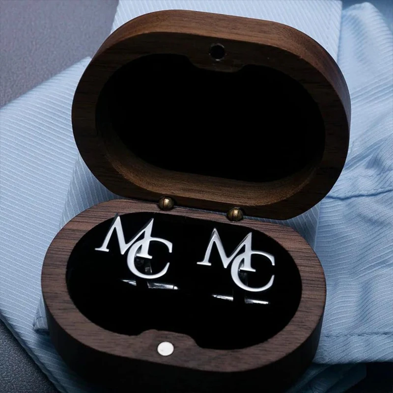 Custom Initials Cufflinks – Personalized Name Initial Cufflinks for Men | Business, Wedding and Groomsmen Gifts