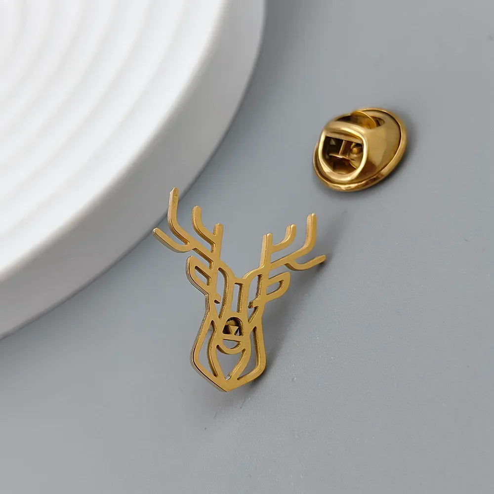 Deer Head Lapel Pin