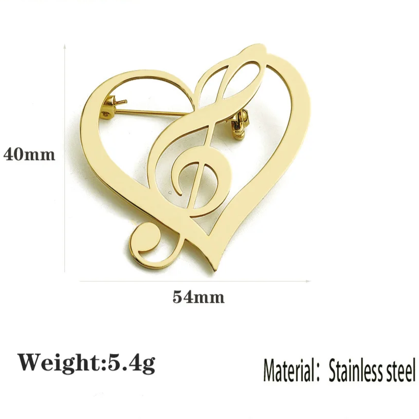 Love Note Brooch Pin