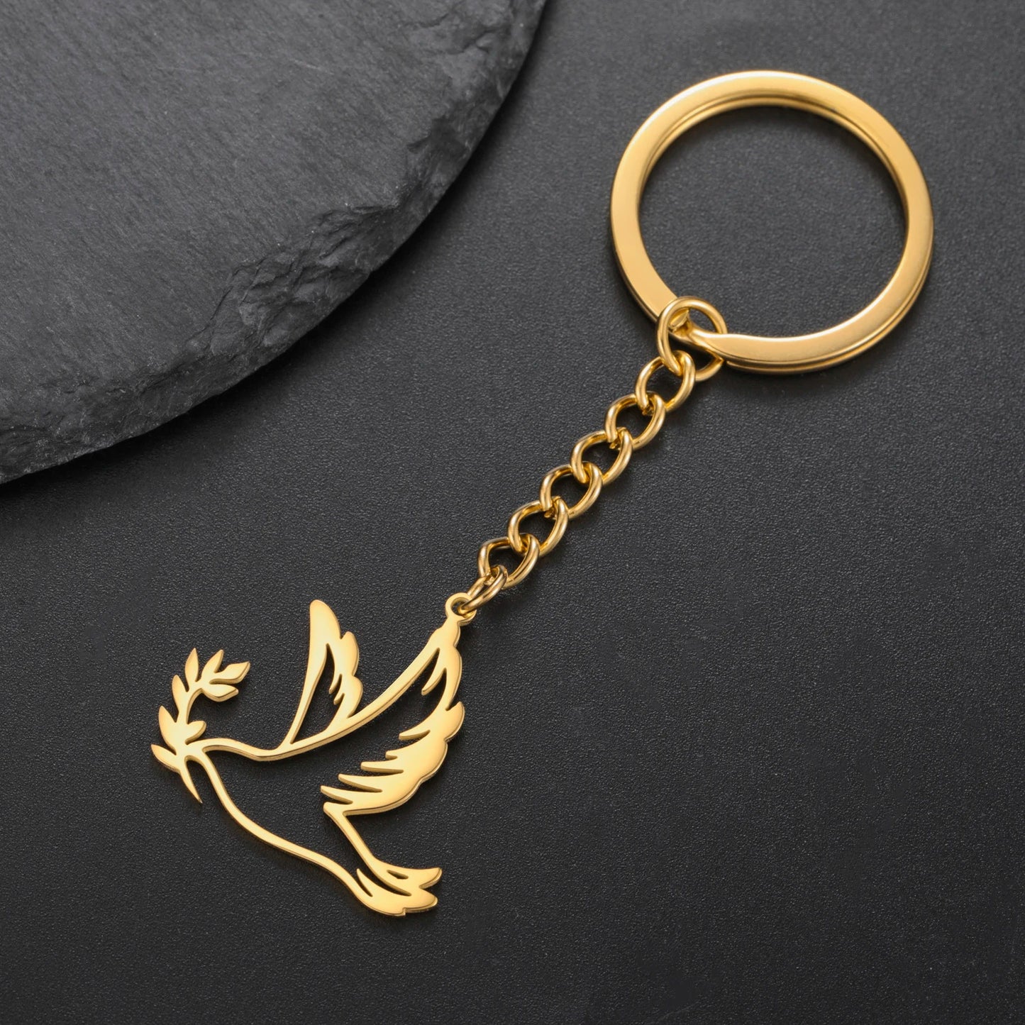 Peace Dove Keychain