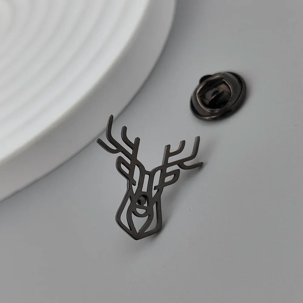 Deer Head Lapel Pin