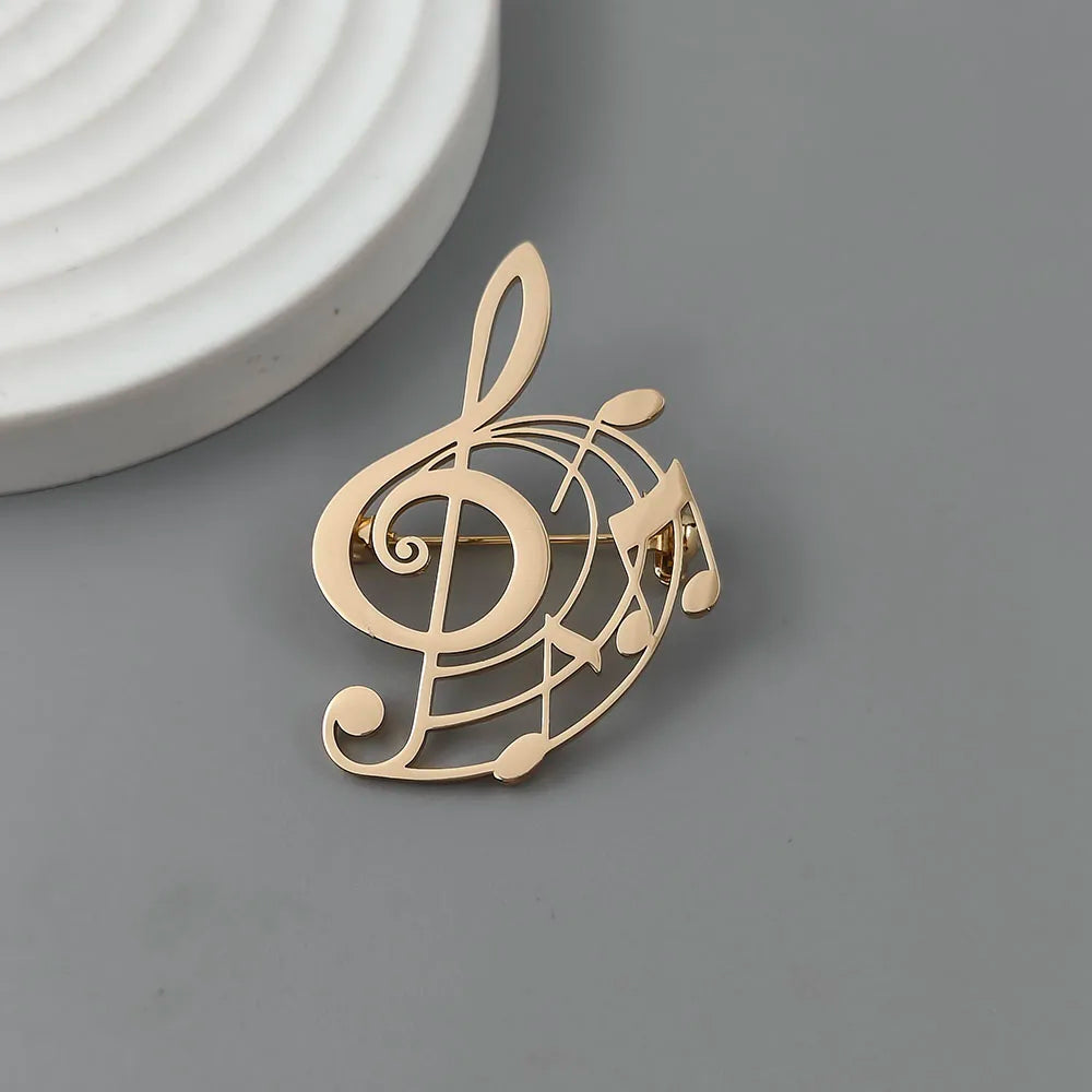 Music Symbol Brooch Pin