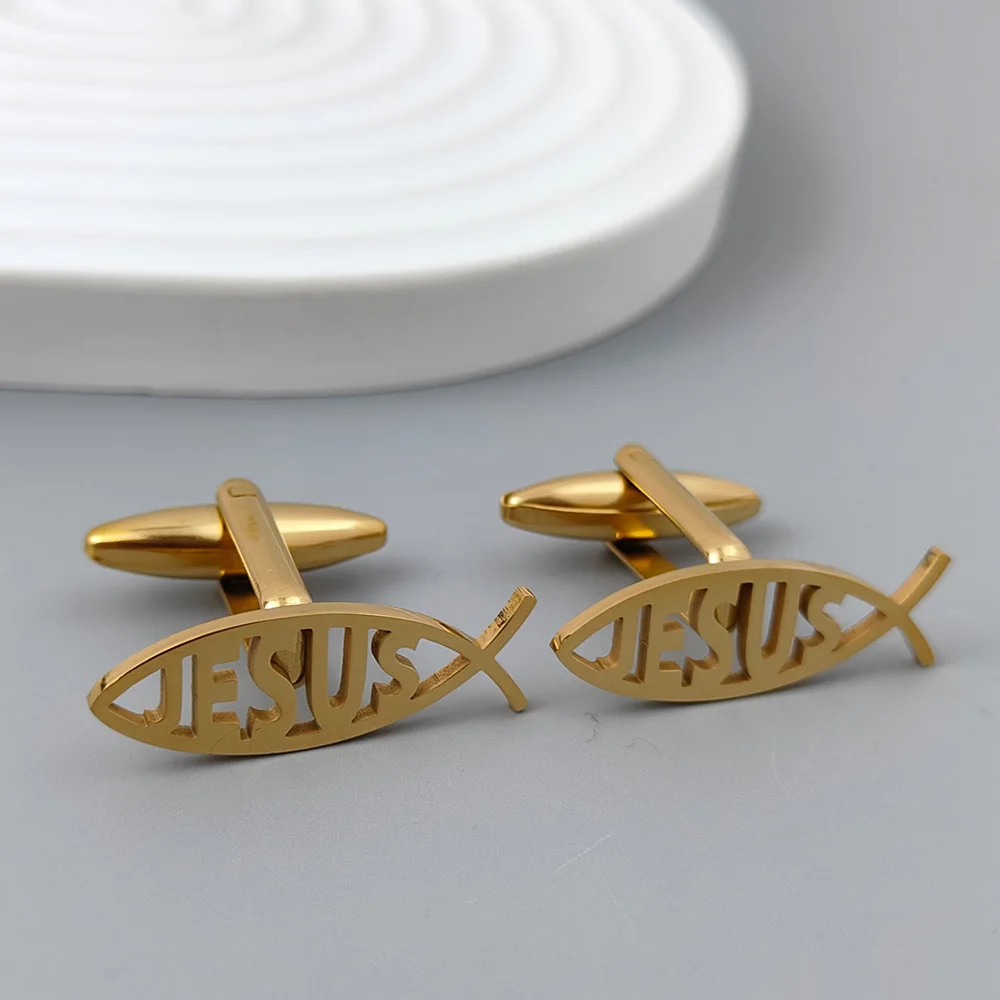 Jesus Fish Cufflinks