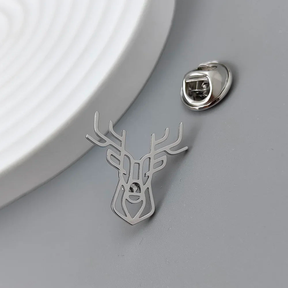 Deer Head Lapel Pin