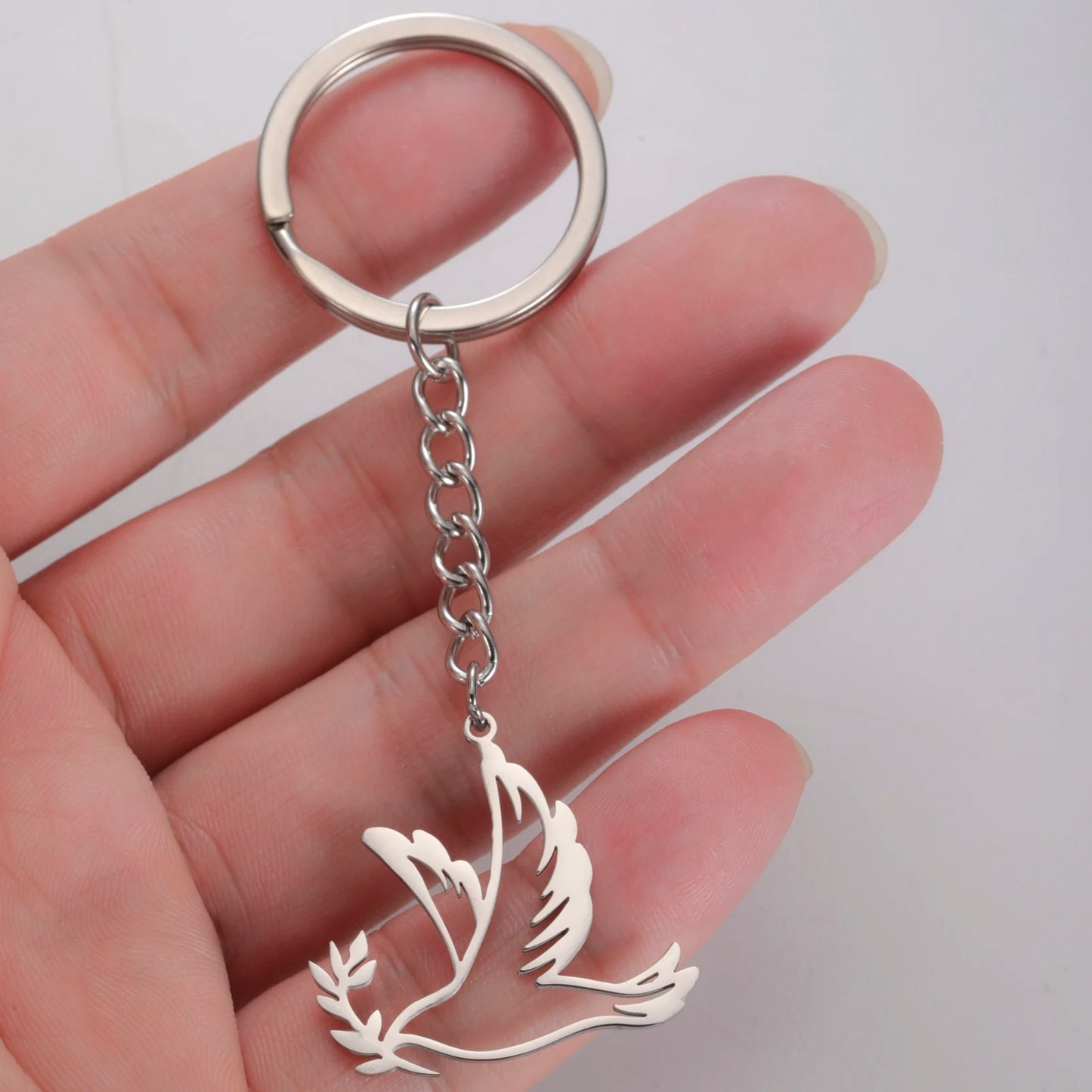 Peace Dove Keychain