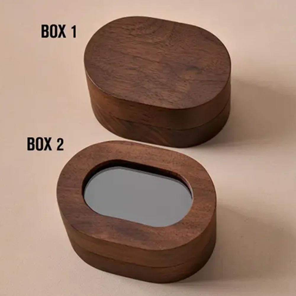 Custom Initials Cufflinks with Wooden Box