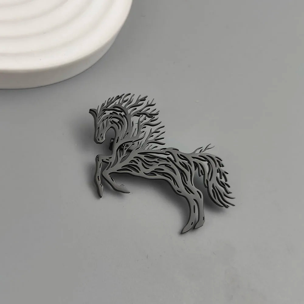 Running Horse Brooch Pin