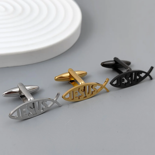 Jesus Fish Cufflinks
