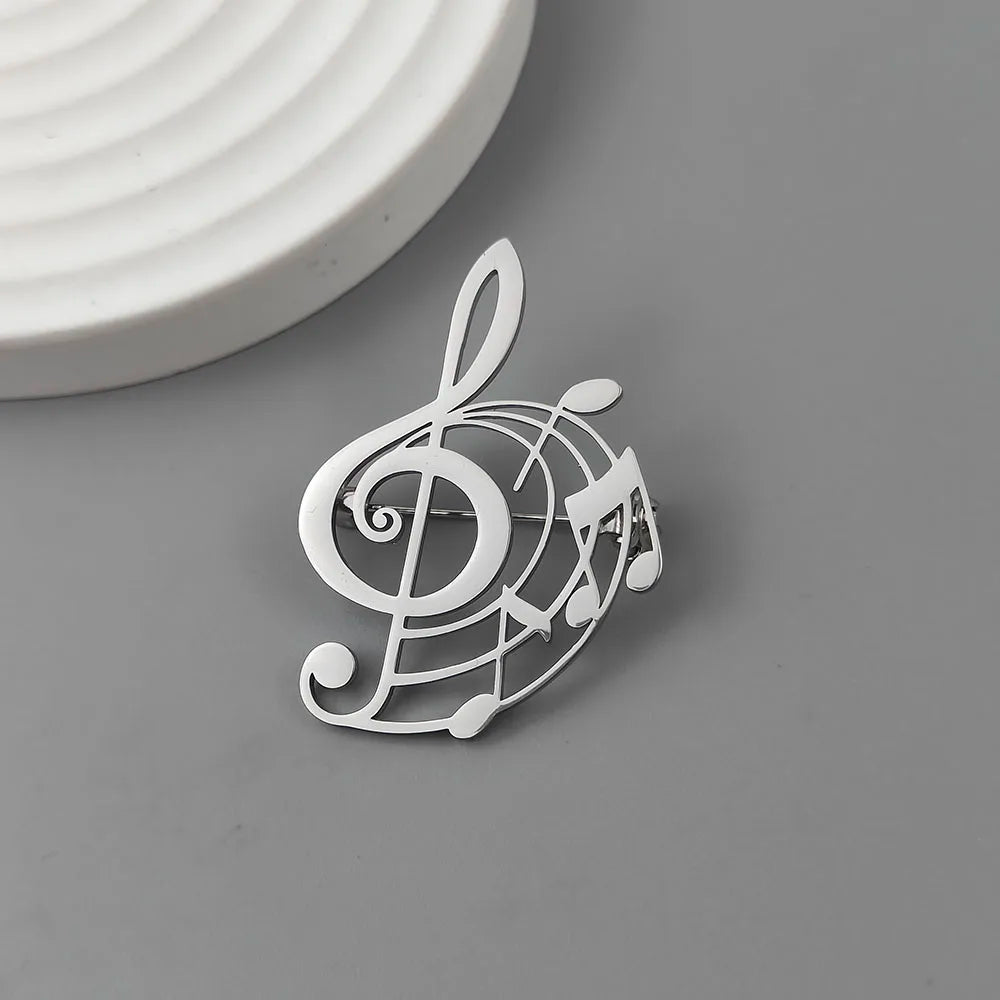 Music Symbol Brooch Pin