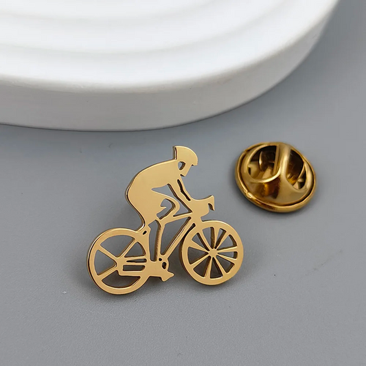 Cyclist Brooch – Stainless Steel Lapel Pin for Men &amp; Women | Gift for Cyclists &amp; Sport Lovers | Biker Jacket Pin | Cycling Enthusiast Accessory
