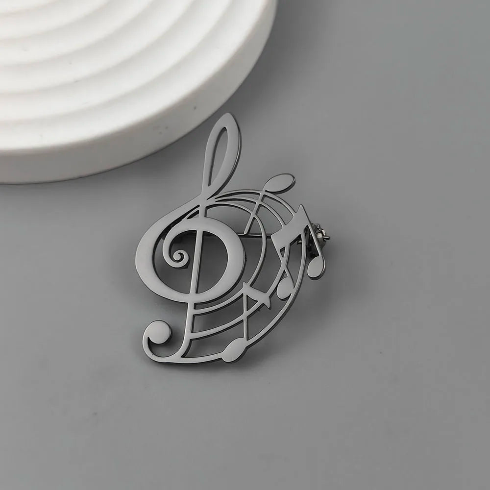 Music Symbol Brooch Pin