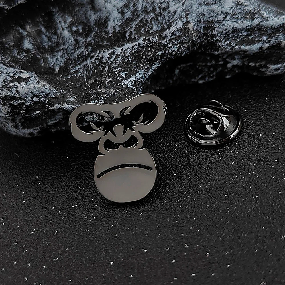 Meditating Ape Brooch Pin