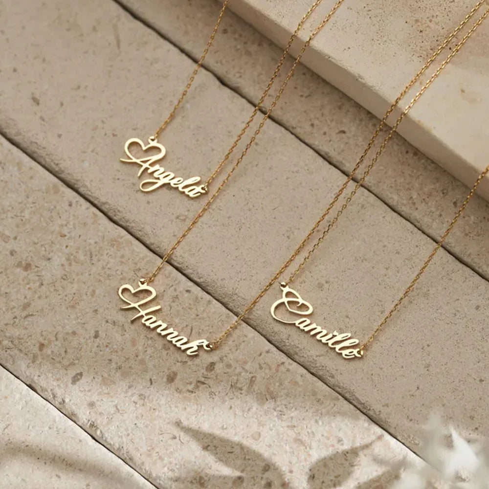 Custom Heart Name Necklace