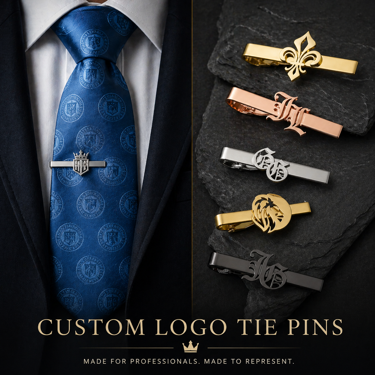 Custom Logo Tie Clips