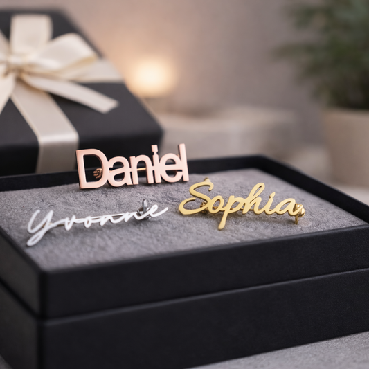 Personalized Name Brooch