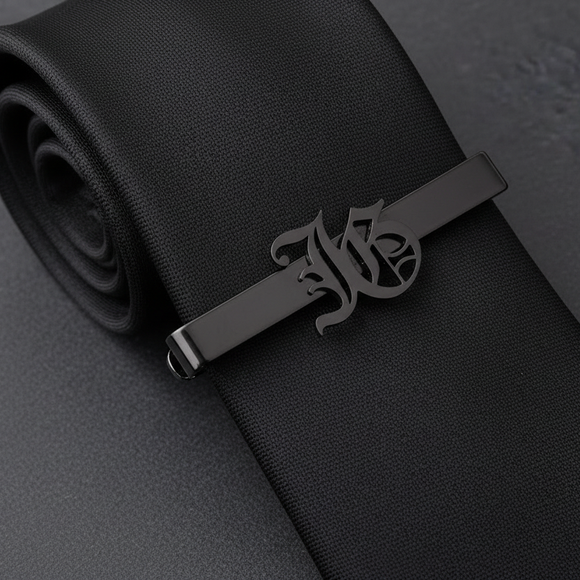 Custom Name Initials Tie Clips