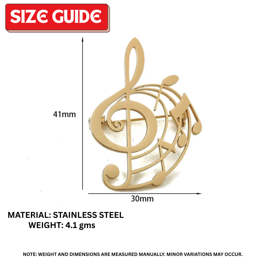 Music Symbol Brooch Pin