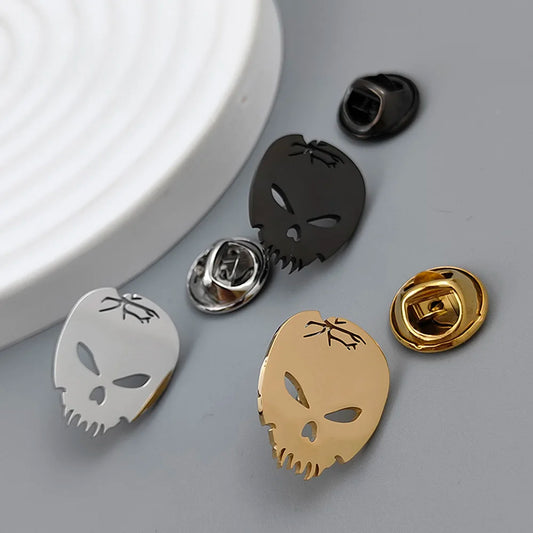 Skull and Tooth Lapel Pin