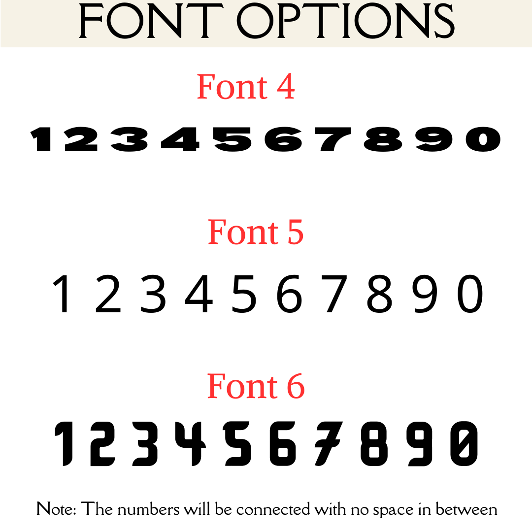 Personalized Number Brooch