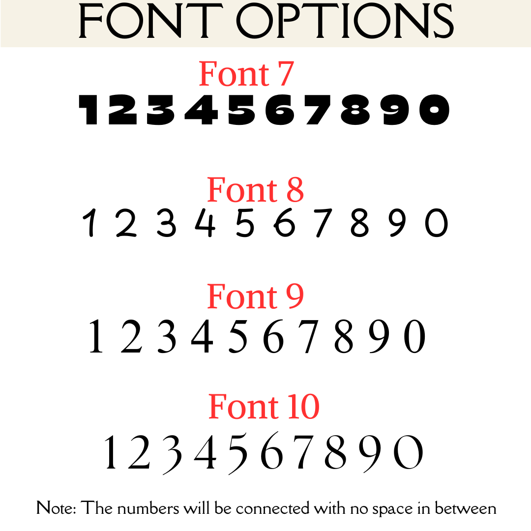 Personalized Number Brooch