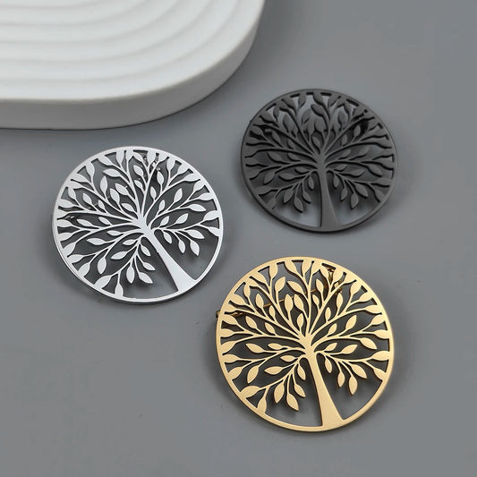 Round Tree of Life Brooch Pin