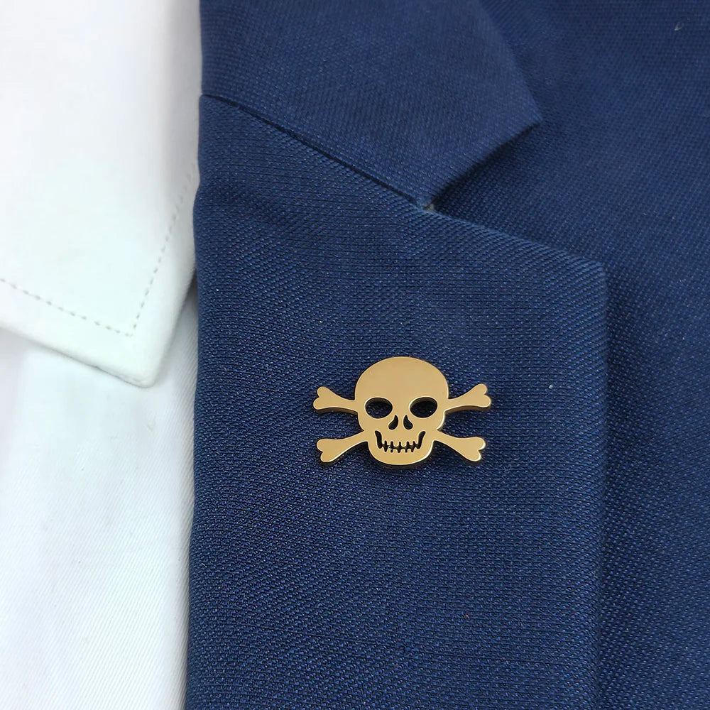 Viking Cross Skull Brooch