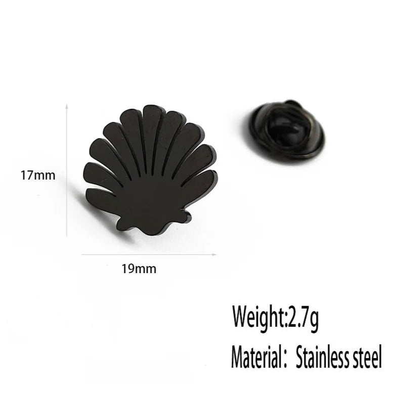Shell Shape Brooch Pin