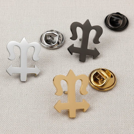 Arrow Trident Anchor Brooch Pin