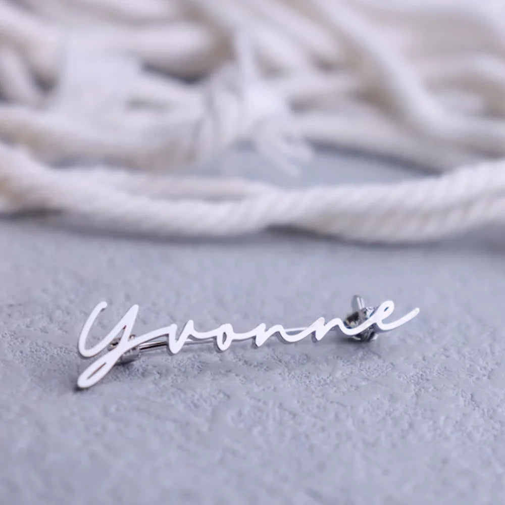 Personalized Name Brooch