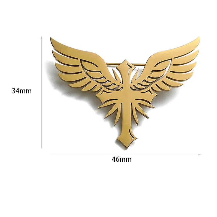 Wings Cross Brooch Pin
