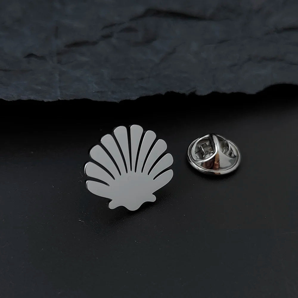Shell Shape Brooch Pin