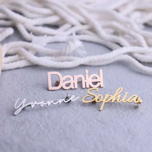 Personalized Name Brooch