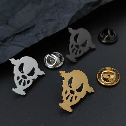 Gothic Horror Skull Brooch