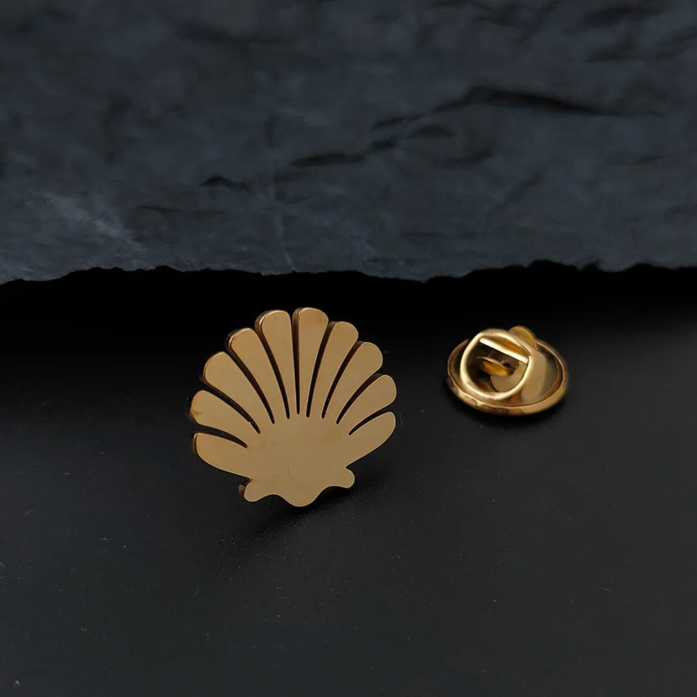 Shell Shape Brooch Pin
