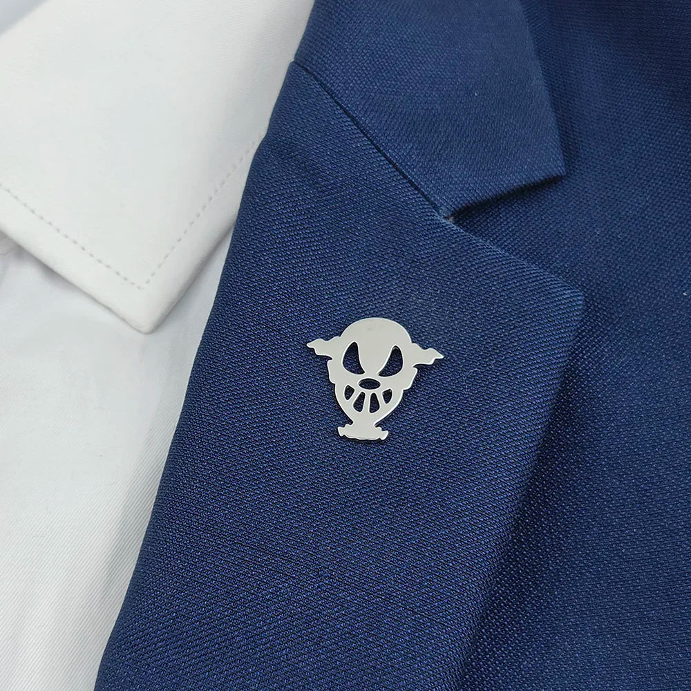 Gothic Horror Skull Brooch