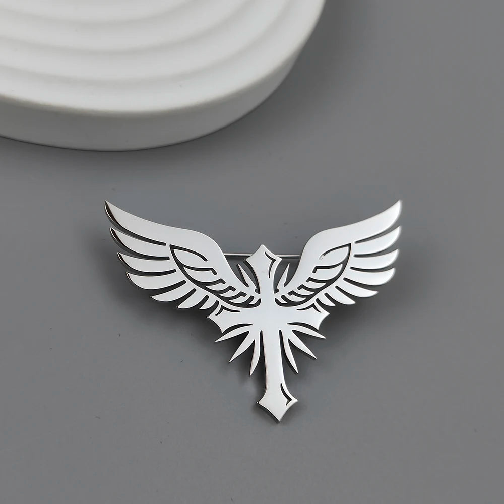Wings Cross Brooch Pin