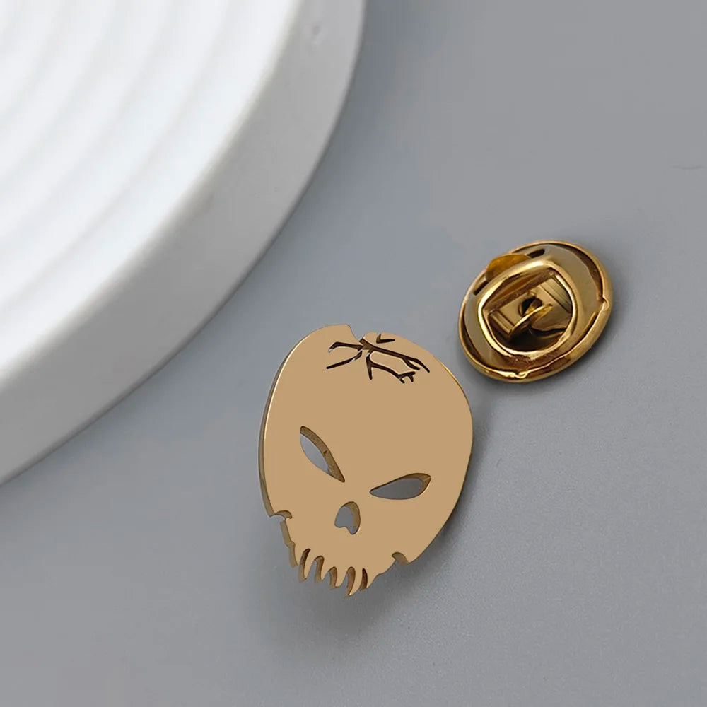 Skull and Tooth Lapel Pin