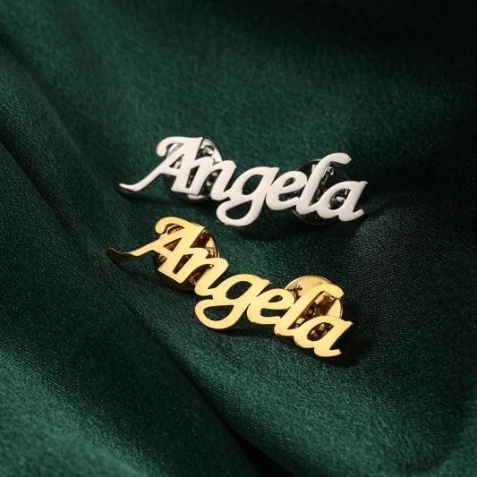 Custom Name Brooch for Women & Men | Personalized Name Pins, Badge Brooch Jewelry