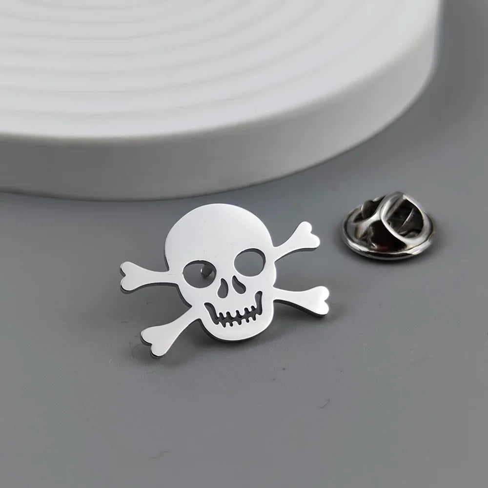 Viking Cross Skull Brooch