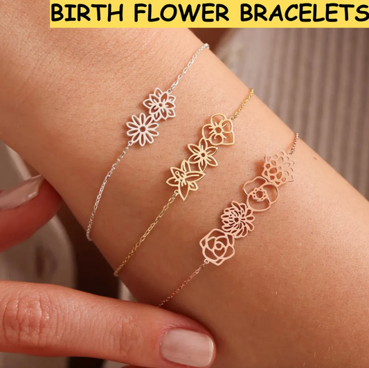 Birth Flower Bracelet