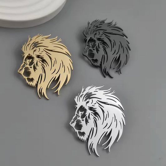 Lion Head Brooch Pin